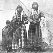 Cover image of Two unidentified women and a child